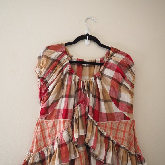 Oli & Hali Plaid Ruffle Tunic Top sz XL - Picture 9 of 14